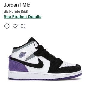 Purple Jordan 1 Mid GS